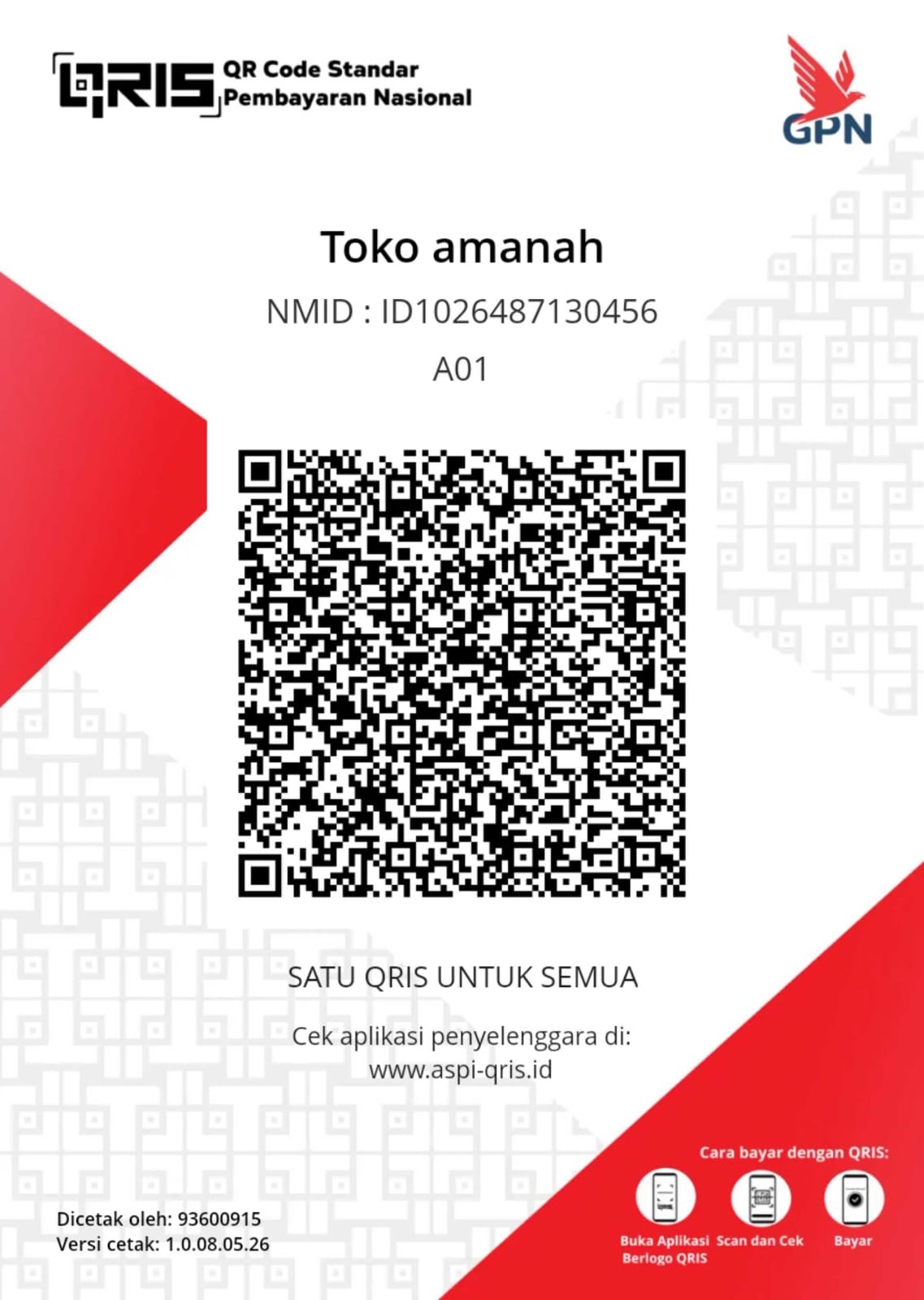 QRIS Payment Barcode